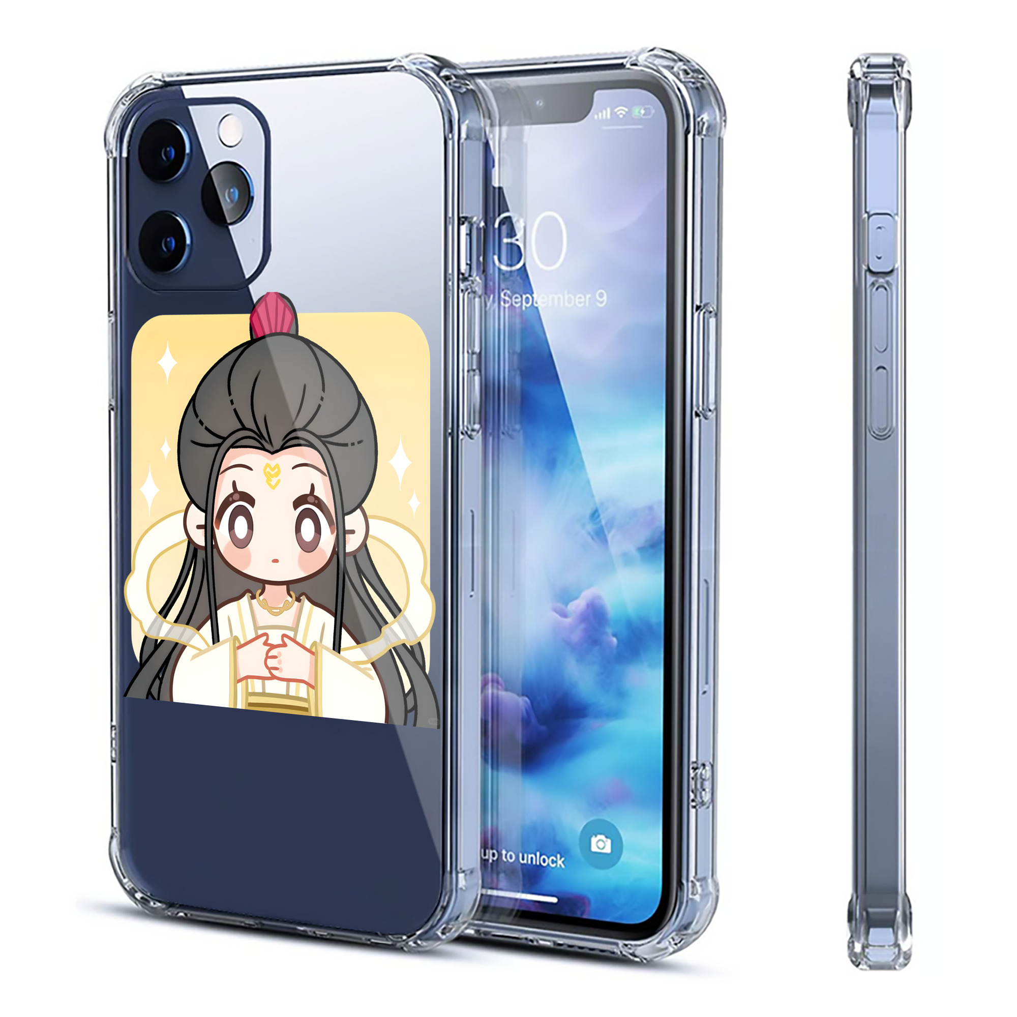 （画像用） Ne Zha 2 ナタ 魔童の大暴れ 【iPhone 12シリーズ対応】透明スマホケース（クリアソフトケース）